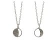 Moon Pendant Necklace Two Piece Set Online now