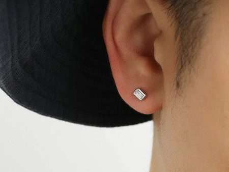 Rectangular Stud Earrings Fashion