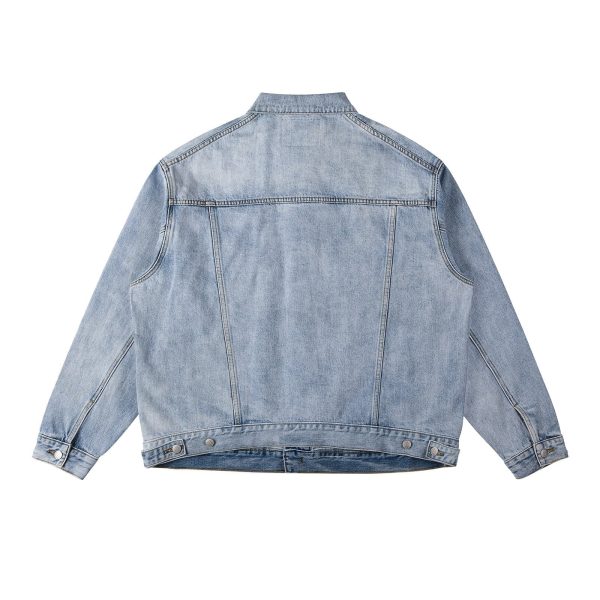 Washed Denim Jacket For Sale