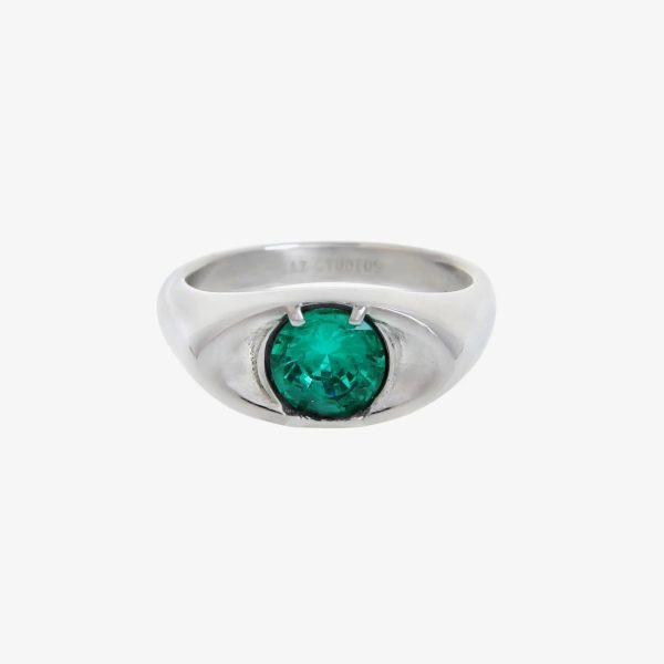 Green Gemstone Eye Ring Supply