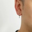 Geometric Pendant Hoop Earrings on Sale