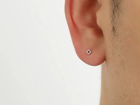 Geometric Square Minimalist Stud Earrings Online now