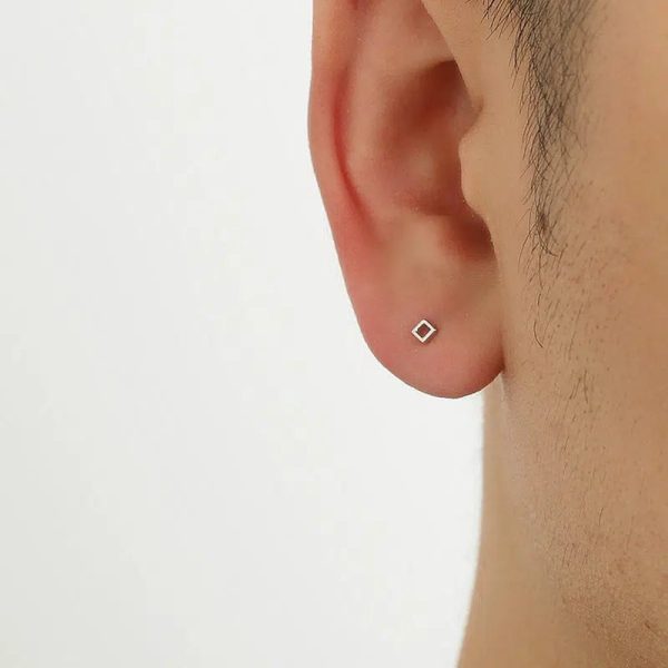 Geometric Square Minimalist Stud Earrings Online now