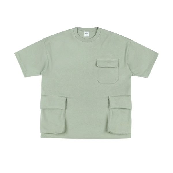 Multiple Pockets Drop Shoulder T-shirt Sale