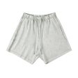 Washed Elastic Waist Shorts Fashion