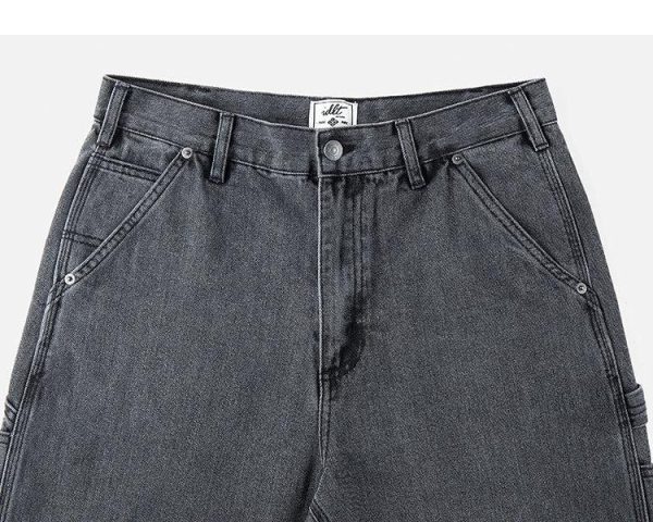 Washed Classic Straight-Leg Jeans Online Sale