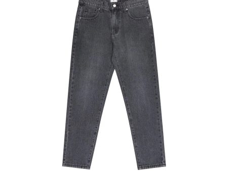 Washed Gray Denim Jeans Hot on Sale