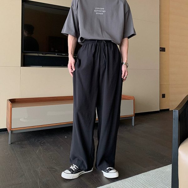 Wide-leg Straight Linen Pants Fashion