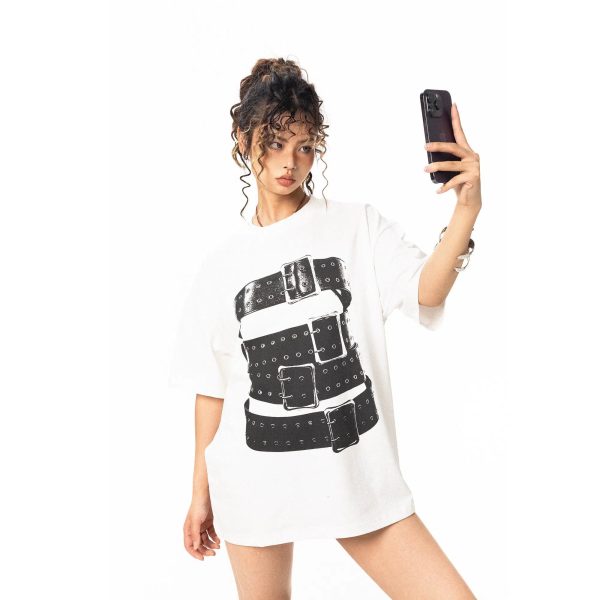 Wrap Belt Graphic T-shirt Online Hot Sale