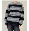 Black And Gray Striped Sweater Cheap