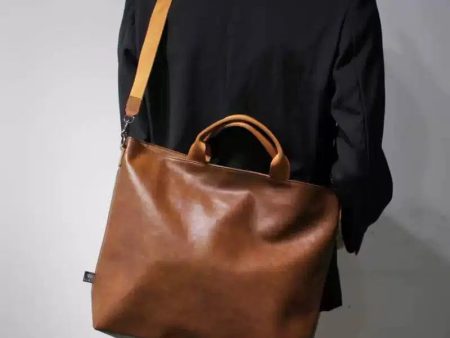 Versatile Leather Shoulder Bag with Handles Online now