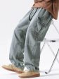 Workwear Wide-leg Cargo Jeans For Sale