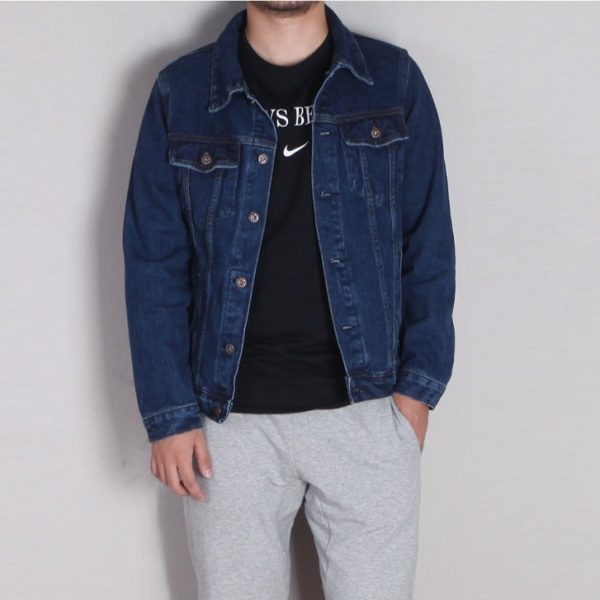 Washed Slim Fit Denim Jacket on Sale