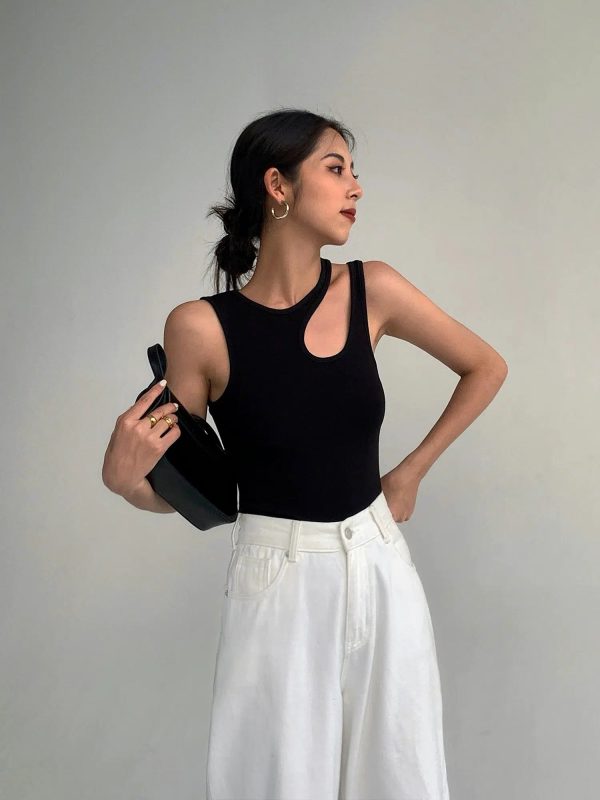 Asymmetric Cutout Tank Top Sale