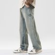 Washed  Loose Straight Retro Jeans Hot on Sale