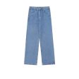 Basic Washed Wide-leg Versatile Jeans For Discount