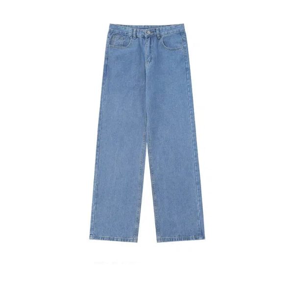 Basic Washed Wide-leg Versatile Jeans For Discount