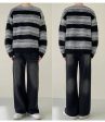 Black And Gray Striped Sweater Cheap