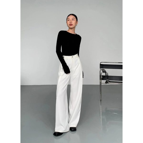 Wide-leg High-rise Pleated Pants For Discount