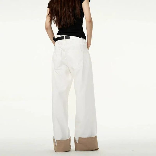 Versatile Straight Wide-leg Jeans on Sale