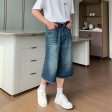 Wide-leg Mid-length Denim Shorts For Discount