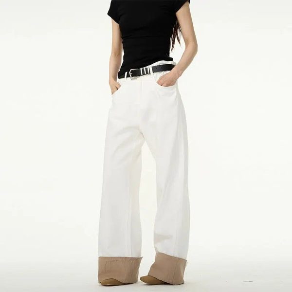 Versatile Straight Wide-leg Jeans on Sale