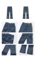 Washed Multi-pocket Straight Jeans For Sale