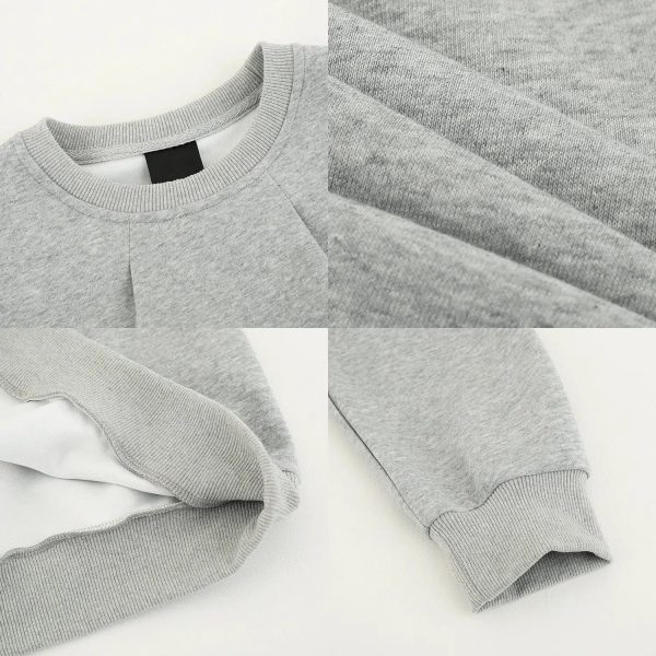 Basic Solid Color Pullover Sweatshirt Online Sale