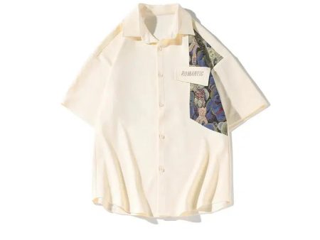 Vintage Patchwork Short Sleeve Shirt Discount