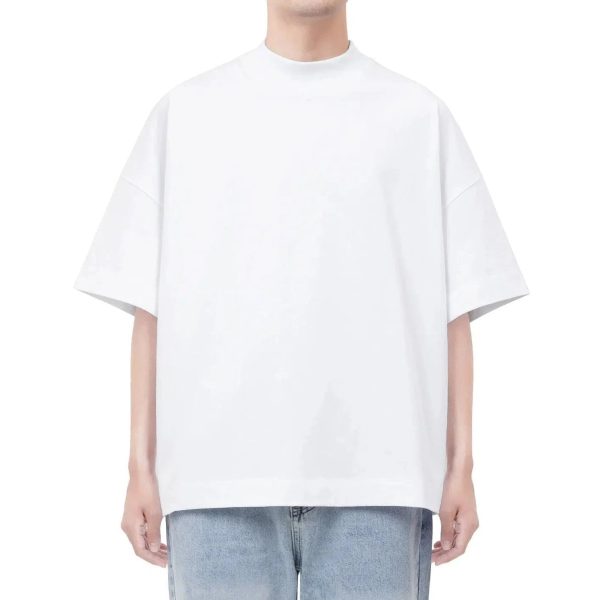 Washed Drop shoulder Basic T-shirt Discount