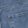 Washed Blue Mid-high Waist Jeans Cheap