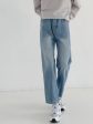 Washed Straight Leg Basic Jeans Hot on Sale