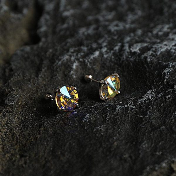 Zircon Colourful Sterling Earrings Fashion