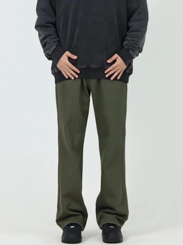 Washed Casual Fit Straight-fit Pants Online