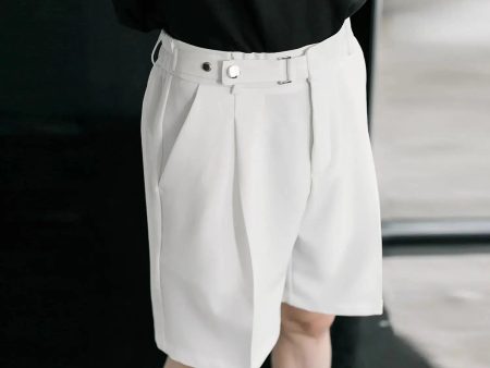 Adjustable Waistband Pleated Shorts Online