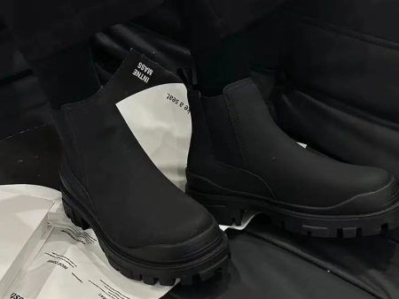 Winter Black Leather Boots Online Sale