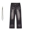 Washed Black and Gray Slim Fit Jean on Sale