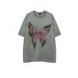 Washed Butterfly Print T-shirt For Cheap