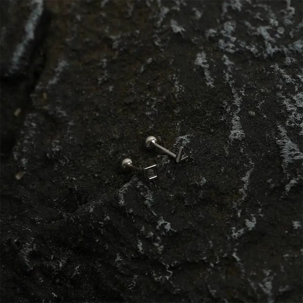 Geometric Square Minimalist Stud Earrings Online now