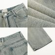 Washed Retro Blue Casual Straight Jeans Sale