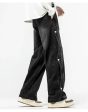 Washed Side-button Drawstring Jeans Online