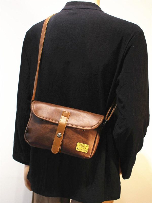 Vintage Faux Leather Crossbody Bag Online Sale