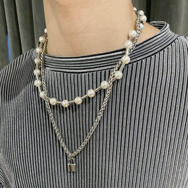 Silver Clavicle Pearl Necklace For Discount