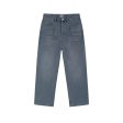 Vintage Washed Pleated Jeans on Sale