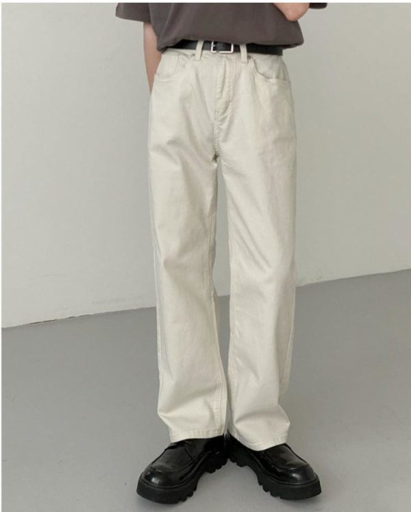 Washed Cotton Casual Pants on Sale