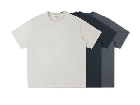 Basic Washed Cotton Drop Shoulder T-shirt Cheap