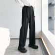 Belt Drape Straight-leg Pleated Pants Supply