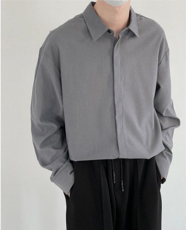 Basic Casual Long-sleeved Shirt For Cheap