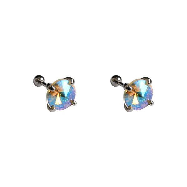 Zircon Colourful Sterling Earrings Fashion