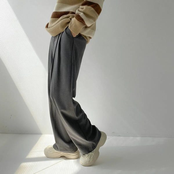 Wide-Leg Drape Suit Pants on Sale